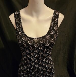 Black and White Floral Dress